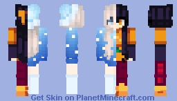 Half Marlow and Half Incendius Girl Minecraft Skin