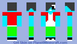 Cartoon zombie Minecraft Skin
