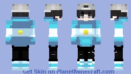 Blue + White Sweater Boy (Slim) Minecraft Skin