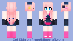Kawaii Girl Pink Minecraft Skin