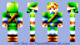 Link TLoZ Minecraft Skin