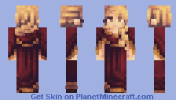 Elegant Lady in Red Minecraft Skin