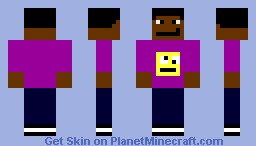 Crazy Face In Purple Minecraft Skin
