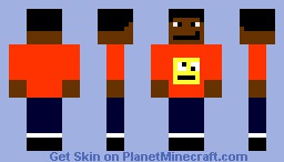 Crazy Face ORANGE Minecraft Skin