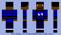 Crazy Blue Face Minecraft Skin