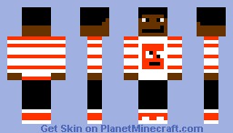Orange and White Crazy Face Minecraft Skin