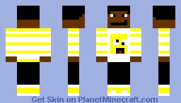 Yellow & White Crazy Face Minecraft Skin