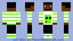 Slime Crazy Face Minecraft Skin