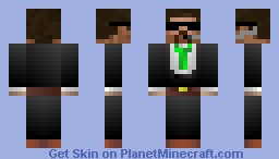 Secret Agent with earpiece Minecraft Skin