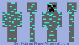 Diamond Ore Creeper Minecraft Skin