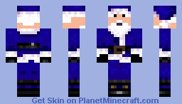 Blue Santa Minecraft Skin