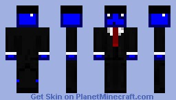 Blue Slime in Tux Minecraft Skin