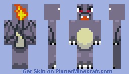 Shiny Charizard (Black Charizard) Minecraft Skin