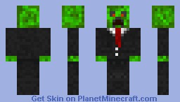 Creeper Business Suit Minecraft Skin