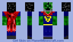 Creeper The old man Superman!!! Minecraft Skin