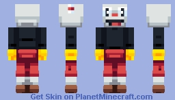 Cuphead Hive style Minecraft Skin