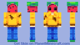 Watermelon, banana, blue raspberry Man Minecraft Skin
