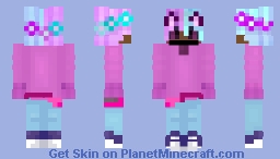 Cute Pastel Colors Cat Girl Minecraft Skin