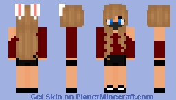 Bunny masked girl ~reshaded~ Minecraft Skin