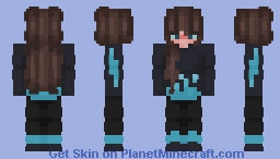 Blue Fire Egirl Minecraft Skin