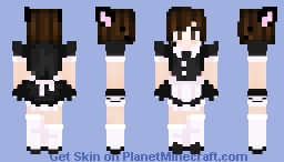 Browned haired boy maid (i didnt d othe entire skin on my own) Minecraft Skin