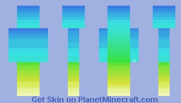 Blue + Green + Yellow gradient Minecraft Skin