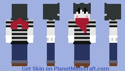 Grayscale the Mime Girl Minecraft Skin