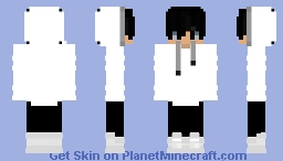 White Hoodie Boy Minecraft Skin