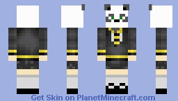 Hufflepuff Panda Girl Minecraft Skin