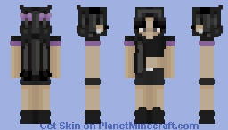 black and purple Minecraft Skin