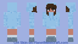 Brown skin girl with skeppy hoodie! Minecraft Skin