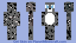 Cute Snow Leopard Minecraft Skin