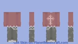 reddish shirt with cross Minecraft Skin