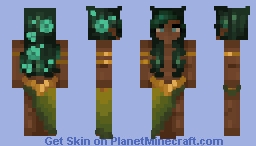 Mermaid (Green) Minecraft Skin