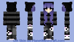Kuromi Girl Minecraft Skin