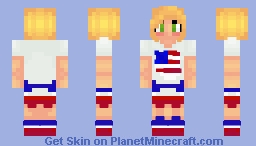 American girl (4th of july) Minecraft Skin