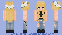 Blonde girl with grunge and street style clothes Minecraft Skin