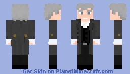 12th Doctor - Series 10 Black Linen Frock Coat - "The Lie of the Land" Minecraft Skin