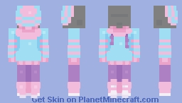 Striped Hoodie Outfit Minecraft Skin
