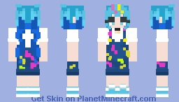 "LOVELY♥CAVITY" Miku! (Food Splatter version) ˚ʚ♡ɞ˚ Minecraft Skin