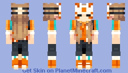 PerPixels - Orange Team Hearts For Astra x Blockfest Minecraft Skin