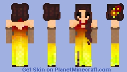 maroon / yellow / chartreuse Minecraft Skin