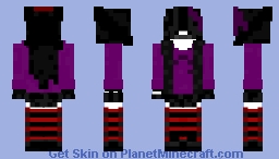 Nina the killer creepypasta Minecraft Skin