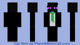 Buisness Enderman with one raised eyebrow - Request Minecraft Skin