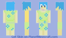 Joy from Disney Pixar's Inside Out (with blue aura) Minecraft Skin