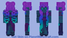 purple / blue / teal Minecraft Skin