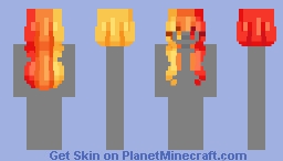 Yellow to Red Hairbase Gradient Minecraft Skin