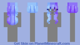 Blue to Purple Hairbase Gradient Minecraft Skin