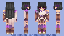 Half Enderian on the run Minecraft Skin