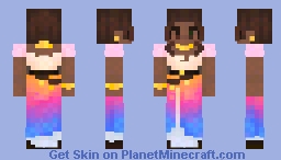 orange / pink / blue Minecraft Skin